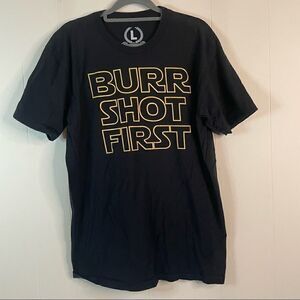 Teepublic Black Hamilton Star War Burr Shot First T-Shirt